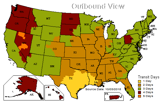 UPS MAP